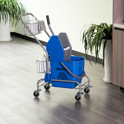 Rootz Cleaning Trolley - Household Trolley - Professional Cleaning Cart - 26L Capacity - 73L x 45W x 95H cm
