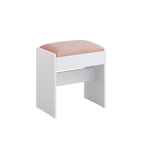 Rootz Velvet Dressing Table Stool - Makeup Stool - Bedroom Vanity Chair - Particle Board - High Density Foam - 28.6cm x 45cm x 45cm