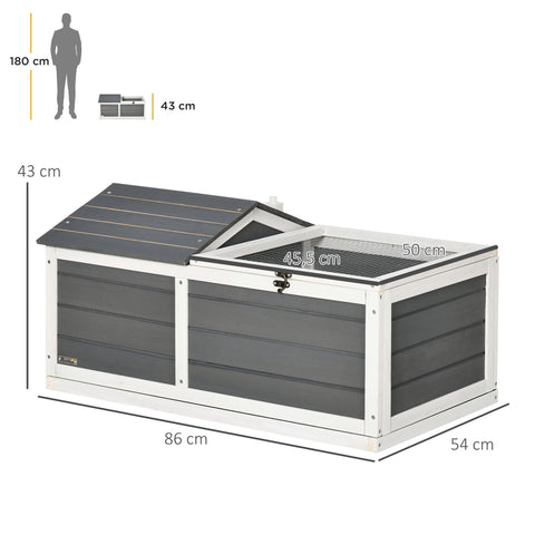 Rootz Small Turtle Enclosure Cage - House for Turtles - Pet Habitat - Privacy & Security - 86cm x 54cm x 43cm