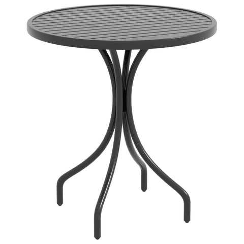 Rootz Round Garden Table - Bistro Table - Outdoor Patio Table - Galvanized Steel, Water Drainage - Dia. 66cm x 71.5cm