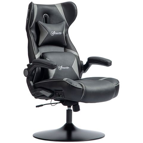 Rootz Rocking Gaming Chair with Speaker - Ergonomic Chair - Gamer Chair - Lumbar Support - 69cm x 73cm x 112-118cm