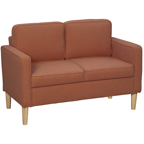 Rootz Two Seater Sofa - Mini Couch - Loveseat - Storage Space Efficiency - 117 x 63 x 79 cm Pink
