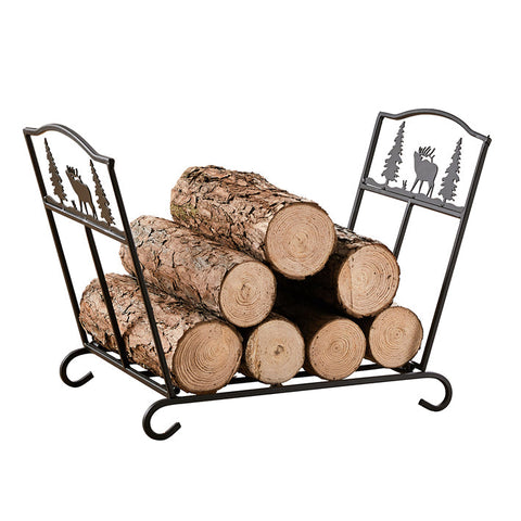 Rootz Brandhoutrek - Houthouder - Opvouwbare houtopslag - Ruimtebesparend ontwerp - Duurzaam metaal - Gemakkelijk op te bergen - 57 cm x 36 cm x 32 cm