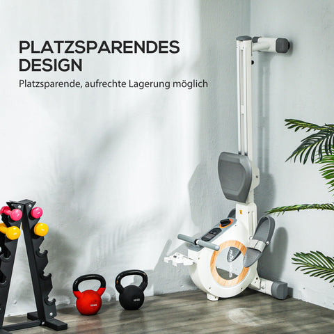Rootz Rowing Machine - Home Trainer - Exercise Equipment - 16 Magnetic Levels - 150kg Capacity - 150cm x 45cm x 64cm