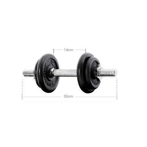 Rootz 30kg Adjustable Dumbbell Set - Home Gym Equipment - Weightlifting Set - Customizable Workout - Compact Design - 35cm x 30mm