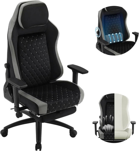 Rootz Ultimate Gaming Chair - Office Chair - Ergonomic Computer Chair - Molded Foam Comfort - Adaptive Lumbar Support - Durable Metal Frame - 55cm x 44cm Seat, 53cm x 78cm Backrest