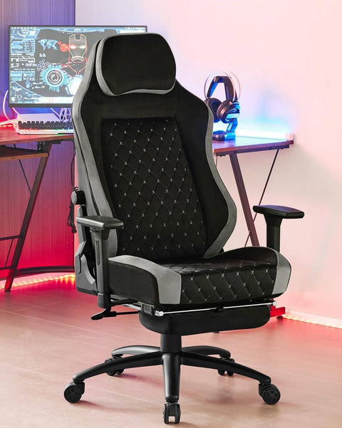 Rootz Ultimate Gaming Chair - Office Chair - Ergonomic Computer Chair - Molded Foam Comfort - Adaptive Lumbar Support - Durable Metal Frame - 55cm x 44cm Seat, 53cm x 78cm Backrest
