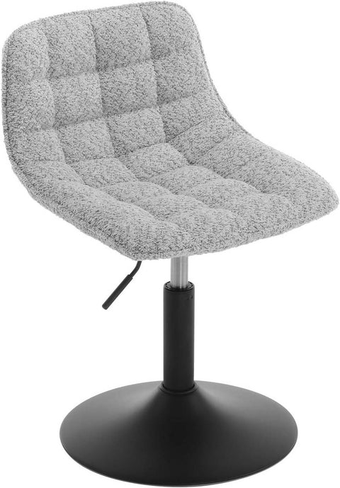 Rootz Chenille Bar Stool - Makeup Chair - Vanity Seat - Breathable Fabric - 42.5cm x 35cm - Heights Adjust 38-49.5cm
