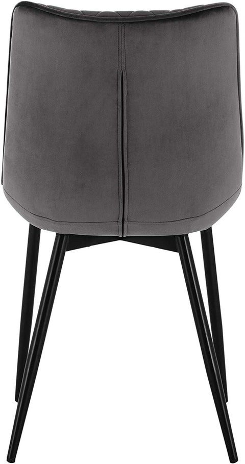 Rootz Velvet Dining Chairs Set of 4 - Elegant Chairs - Comfortable Seating - Durable Construction - Easy Assembly - Velvet and Metal - 46 x 40.5 cm Seat Size