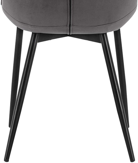 Rootz Velvet Dining Chairs Set of 4 - Elegant Chairs - Comfortable Seating - Durable Construction - Easy Assembly - Velvet and Metal - 46 x 40.5 cm Seat Size
