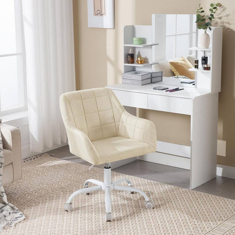 Rootz Ergonomic Office Chair - Desk Chair - Swivel Chair - Breathable Fabric - Height Adjustable - 58cm x (77-85)cm x 60.5cm