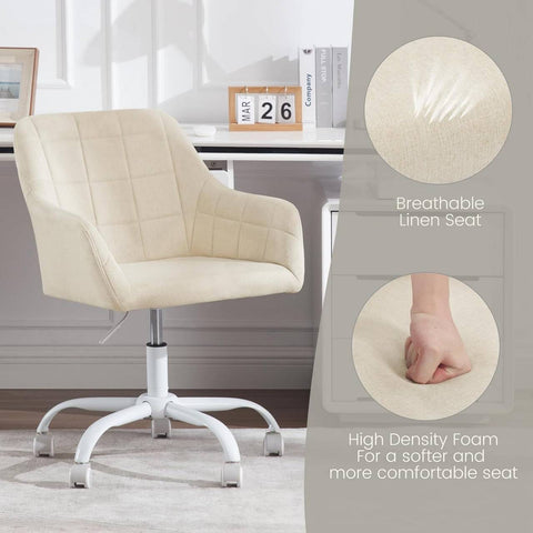 Rootz Ergonomic Office Chair - Desk Chair - Swivel Chair - Breathable Fabric - Height Adjustable - 58cm x (77-85)cm x 60.5cm