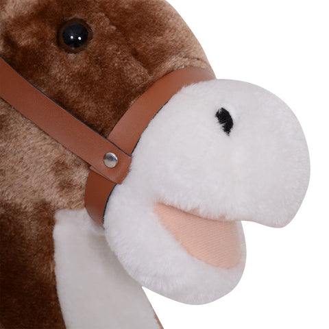 Rootz Rocking Horse - Western Horse - Saddle Plush Toy - Optimal Comfort - 74cm x 33cm x 62cm