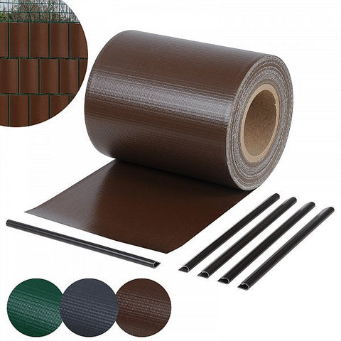 Rootz Privacy Screen Strips - Fence Privacy Cover - Weather Resistant PVC - 100% Shade - 19cm x 35m - Easy Installation