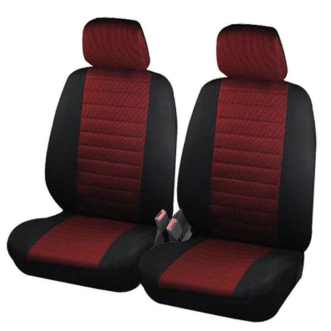 Rootz Car Seat Cover Set - Front and Back Seat Protectors - Dragon Embroidery Design - Breathable Polyester - Easy Assembly - Universal Fit - 3-8mm Foam - Washable - 2 Piece Set