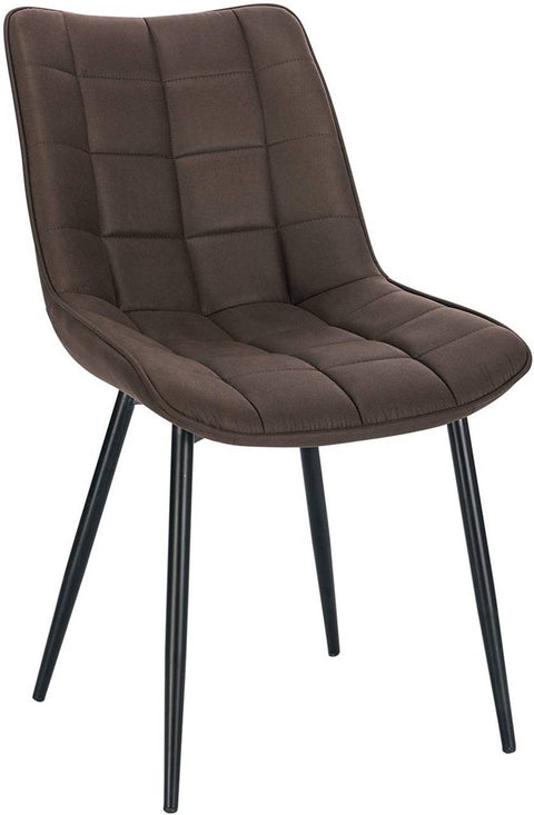 Rootz Set of 4 Dining Chairs - Padded Seats - Metal Frame - Comfortable, Durable, Easy to Assemble - 46cm x 40.5cm x 85.5cm