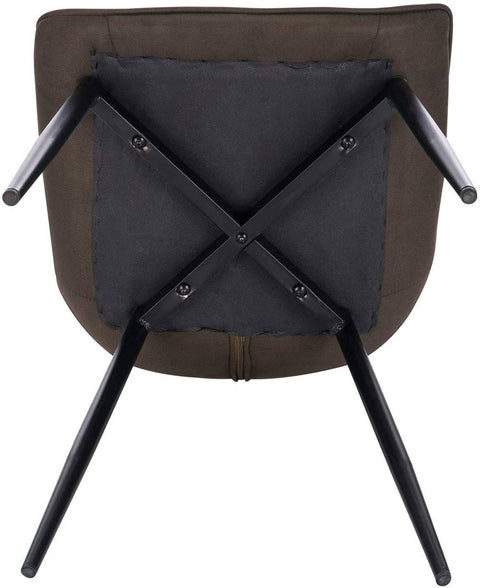 Rootz Set of 4 Dining Chairs - Padded Seats - Metal Frame - Comfortable, Durable, Easy to Assemble - 46cm x 40.5cm x 85.5cm