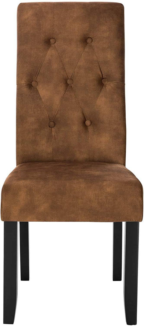 Rootz Set of 4 Dining Chairs - Velvet Upholstered - Elegant Seating - High Backrest, Durable Construction, Ergonomic Comfort - 47cm x 42cm x 107cm