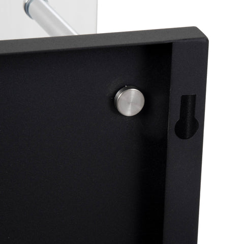 Rootz Wall-Mounted Bioethanol Fireplace - Eco Fireplace - Modern Firebox - Real Flames - Stainless Steel - 60L x 22W x 40H cm
