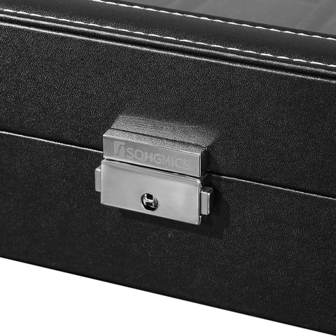 Rootz Watch Box - Horlogeorganisator - Sieradenopslag - Afsluitbaar - Fluwelen voering - MDF-constructie - 30 cm x 21 cm x 8,5 cm