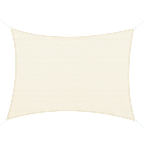 Rootz Sun Sail Awning - Shade Canopy - UV Protection Sail - 185g/m² HDPE - Ideal for Terraces & Gardens - 4x6m Brown