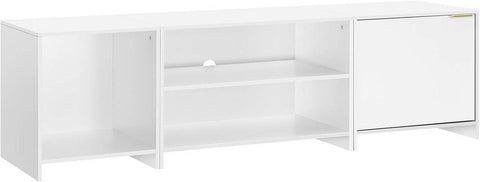 Rootz TV Cabinet Divisible Design - TV Unit - Media Console - E1 Engineered Wood - Adjustable Shelf - White - 160cm x 45cm x 39cm