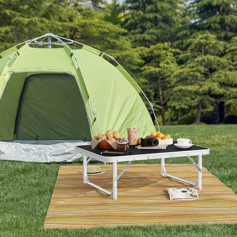 Rootz Ultimate Outdoor Folding Table - Portable Table - Adjustable Table - Lightweight, Compact, Sturdy - 55cm x 25.5/58.5cm x 75cm