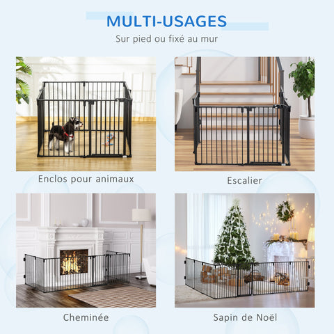 Rootz Pet Barrier Safety Fence - Dog Enclosure - Modular Park - No Drilling Required - 482.5cm x 76cm