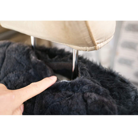 Rootz Premium Lambskin Car Seat Cover - Seat Protector - Auto Seat Cushion - Universal Fit - Easy Installation - Durable - 54x50cm / 53x63cm