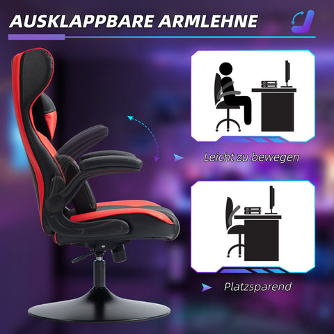 Rootz Gaming Chair - Swivel Chair - Ergonomic Rocking Chair - Adjustable Comfort - 67 x 71 x 112 cm