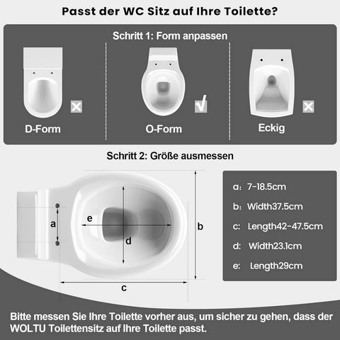 Rootz O-Shaped Thermoset Toilet Seat - Soft Close - Quick Release - Stainless Steel Hinges - 37cm x 47.5cm - Anthracite Wood Pattern