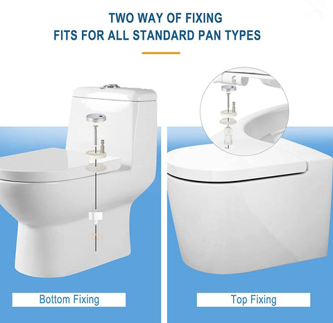 Rootz Toilet Seat with Soft-Close Mechanism - Quick Release - Duroplast - Stainless Steel Hinges - Antibacterial - 37cm x 47.5 cm