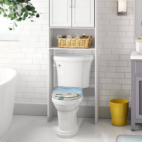 Rootz Toilet Seat with Soft-Close Mechanism - Quick Release - Duroplast - Stainless Steel Hinges - Antibacterial - 37cm x 47.5 cm