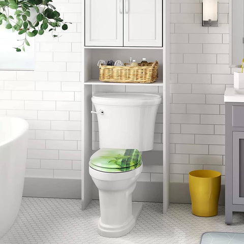 Rootz Duroplast Toilet Seat with Soft-Close Mechanism - Quick Release System - Antibacterial - 37cm x 47.5cm - Oval Shaped - Stainless Steel Hinges