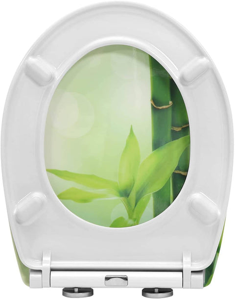 Rootz Duroplast Toilet Seat with Soft-Close Mechanism - Quick Release System - Antibacterial - 37cm x 47.5cm - Oval Shaped - Stainless Steel Hinges