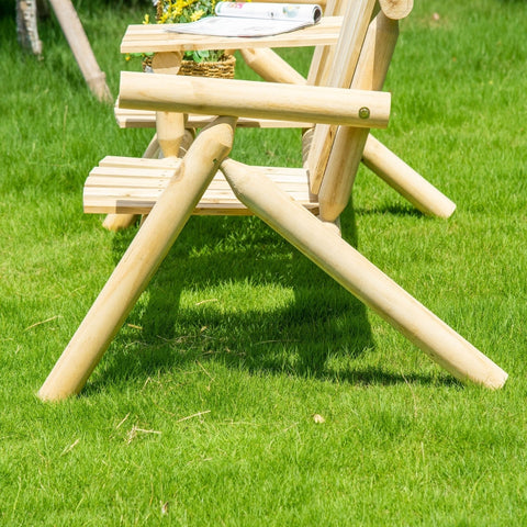 Rootz Garden Bench for Two - Outdoor Bench - Park Bench - Weatherproof Fir Wood - 157cm x 88cm x 103cm