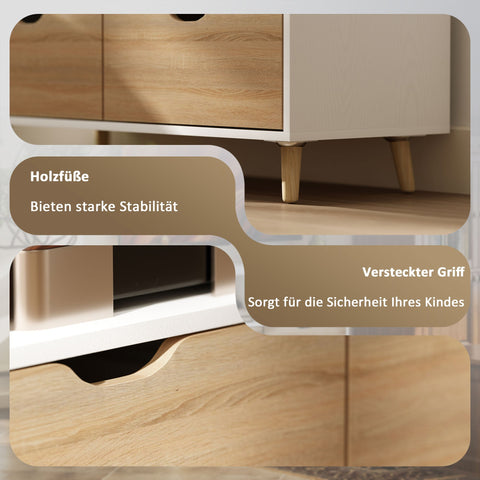 Rootz TV Cabinet - TV Chest - Media Console - Durable & Stylish - 99cm x 39cm x 58cm - White