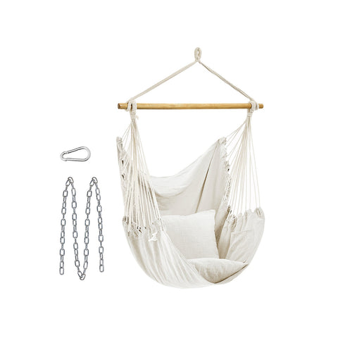 Rootz Hanging Chair with 2 Cushions - Hammock Chair - Swing Seat - Comfort & Support - 148cm x 125cm