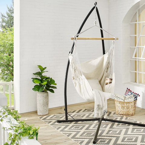 Rootz Hanging Chair with 2 Cushions - Hammock Chair - Swing Seat - Comfort & Support - 148cm x 125cm