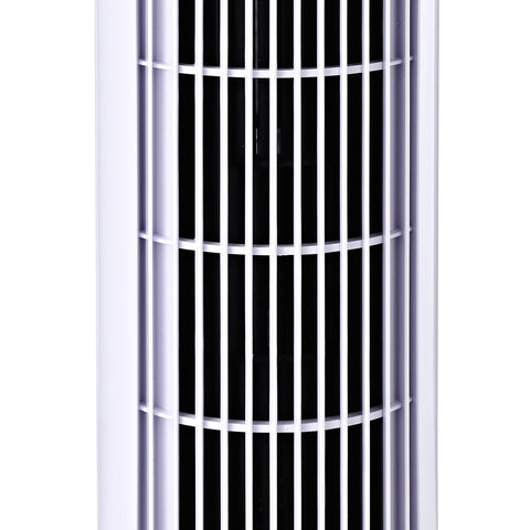 Rootz Column Fan Tower - Oscillating Fan - Quiet Cooling - 3 Speeds - 45W Power - 27L x 27W x 75H cm - White