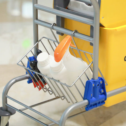 Rootz Cleaning Trolley - Professional Cleaning Cart - Trolley on Wheels - Effortless Cleaning - 73cm x 45cm x 95cm