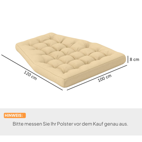 Rootz Outdoor Seat Cushion - Patio Cushion - Weather-Resistant Cushion - Comfort Support - 120cm x 100cm x 8cm - Brown