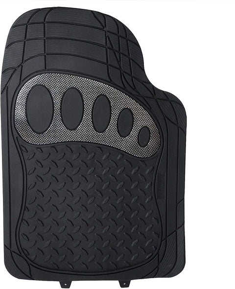 Rootz Rubber Car Floor Mats - Vehicle Mats - All-Weather Mats - Universal Fit - Waterproof - Dirt-Repellent - 48.5cm x 71cm & 48.5cm x 44cm