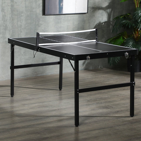 Rootz Compact Table Tennis Table Set - Mini Ping Pong Table - Portable Table Tennis - Rust-Proof Aluminum - Ideal for Small Spaces - 152cm x 76cm x 72cm