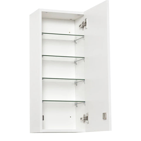 Rootz Medicijnkastje - Wandkast - Verstelbare Plank - EHBO - Kruisafsluitbaar - Badkamer - Keuken - Hal - Wit - 30 x 20 x 70 cm