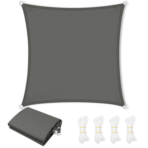 Rootz Premium Sun Sail Awning - UV Protection Shade - Waterproof Canopy - Durable PES Fabric - Tear-Resistant - Rust-Proof - 4m x 4m