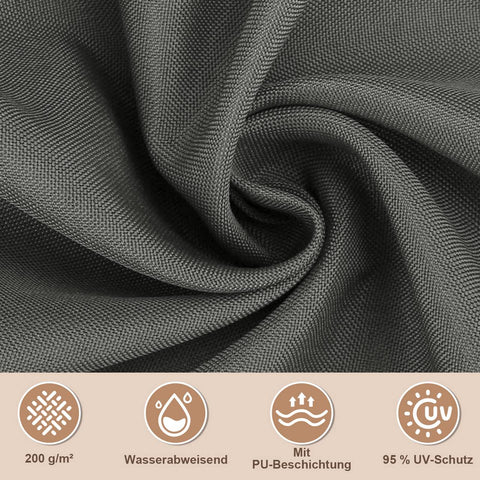 Rootz Premium Sun Sail Awning - UV Protection Shade - Waterproof Canopy - Durable PES Fabric - Tear-Resistant - Rust-Proof - 4m x 4m