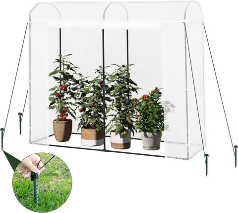 Rootz Greenhouse - Tuinserre - Plantenhuis - UV-bescherming - Weerbestendig - Eenvoudige montage - 170 cm x 68 cm x 200 cm