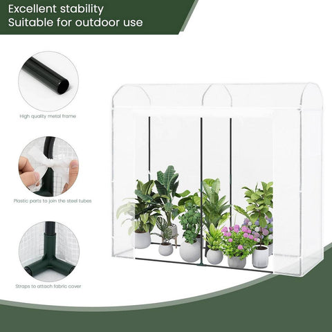 Rootz Greenhouse - Tuinserre - Plantenhuis - UV-bescherming - Weerbestendig - Eenvoudige montage - 170 cm x 68 cm x 200 cm