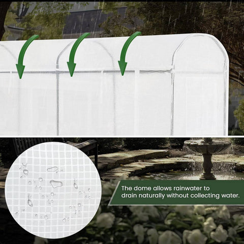Rootz Greenhouse - Tuinserre - Plantenhuis - UV-bescherming - Weerbestendig - Eenvoudige montage - 170 cm x 68 cm x 200 cm